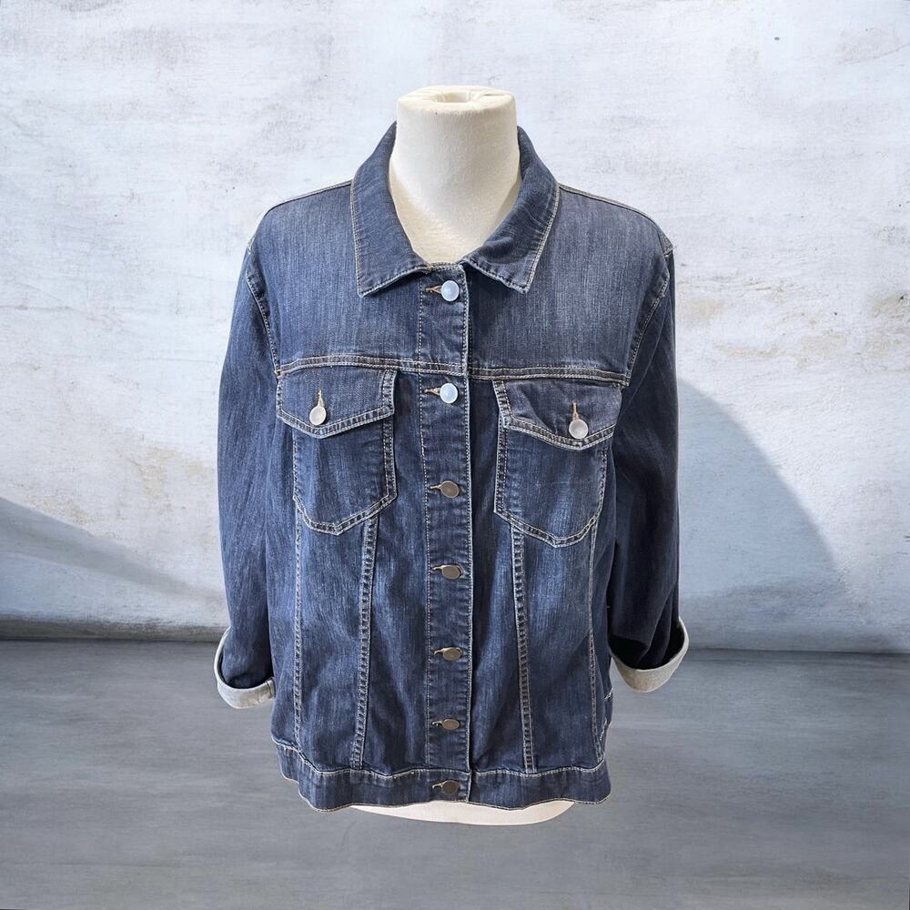 KUT From The Kloth Denim Jean Jacket Women’s Size -1X Helena Jacket